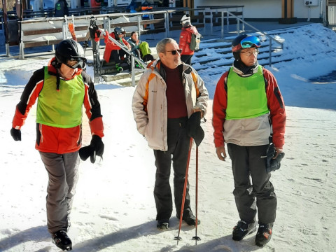 REncontre avec les skieurs